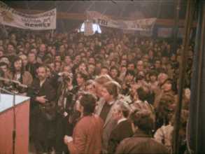 MEETING GEORGES MARCHAIS AVEC LES AGENTS DES PTT LE 23 AVRIL 1980 